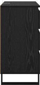 vidaXL Πλαϊνό γραφείο Μαύρη Οξυά 60 x 35 x 70 cm Επεξεργασμένο Ξύλο