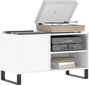 vidaXL Δισκοθήκη Λευκή 85 x 38 x 48 εκ. από Επεξεργασμένο Ξύλο