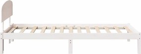 vidaXL Σκελετός Κρεβατιού Λευκό 75 x 190 cm Στερεά ξυλεία πεύκου