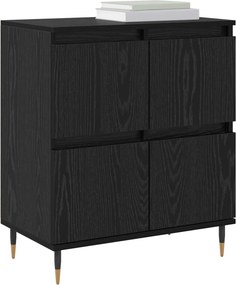 vidaXL Ντουλάπι αποθήκευσης 3 pcs Μαύρη Οξυά 60 x 35 x 70 cm