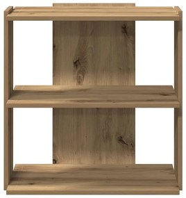 Βιβλιοθήκη 3 επιπέδων Δρυς τεχνίτης 60x30x60 cm - Καφέ