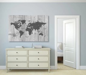 Εικόνα σε γκρίζο χάρτη φελλό σε ξύλινο φόντο - 120x80  transparent