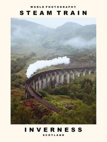 Φωτογραφία Τέχνης Steam Train (Inverness, Scotland), (30 x 40 cm)