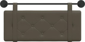 vidaXL Κρεμαστό Κεφαλάρι Επιτοίχιο Γκρι 100 cm Τεχνητό Δέρμα