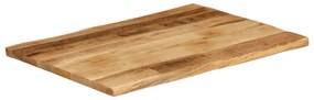 vidaXL Επιφάνεια Τραπεζιού 90x60x3,8 εκ. Live Edge Μασίφ Ξύλο Μάνγκο