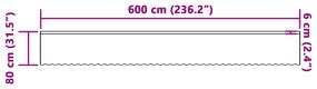 vidaXL Κουρτίνες με κουρτίνες Floral Λευκό Πολυεστέρας