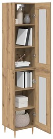 vidaXL Highboard 2 pcs Artisan Oak Γυαλί