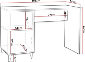 Γραφείο Joker - 120.00Χ55.00Χ76.00cm