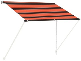vidaXL Τέντα Συρόμενη Πορτοκαλί / Καφέ 100 x 150 εκ.