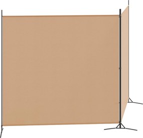 vidaXL Δίαυλος Δωματίου 2 Πάνελ Μπεζ 348 x 180 cm Ύφασμα
