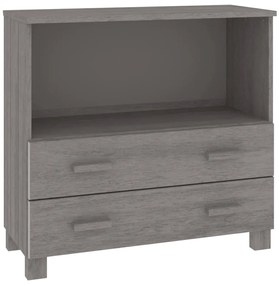 vidaXL Ντουλάπι HAMAR Αν. Γκρι 85 x 35 x 80 εκ. από Μασίφ Ξύλο Πεύκου