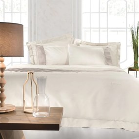 Παπλωματοθήκη Silky Ivory Σετ 3Τεμ. Guy Laroche Queen Size 245x255cm 100% Cotton Satin