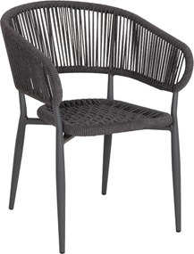 ΠΟΛΥΘΡΟΝΑ ΑΛΟΥΜΙΝΙΟΥ EULO HM5783.21 ΓΚΡΙ-ΤWISTED RATTAN ΓΚΡΙ 57x63x77Υεκ.