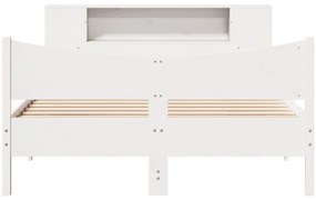 vidaXL Σκελετός Κρεβ. Χωρίς Στρώμα Λευκό 150x200 εκ Μασίφ Πεύκο