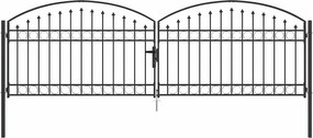 vidaXL Πύλη Φράχτη ASSEN 401 x 175,5 εκ. Ατσάλι Γκρι Κλειδώσιμο