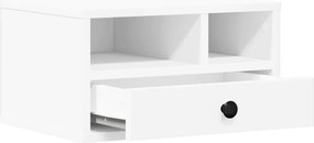 vidaXL Βάση Εκτυπωτή Λευκή 40x32x22,5 εκ. από Επεξεργασμένο Ξύλο