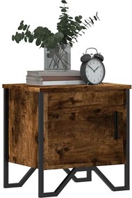 vidaXL Κομοδίνα 2 τεμ. Καπνιστή Δρυς 40x30x40 εκ. από Επεξεργ. Ξύλο