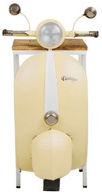 MINI VESPA SIDE TABLE ΜΕ ΡΑΦΙΑ CREAM ΛΕΥΚΟ ΦΥΣΙΚΟ 61x45xH88cm