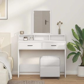 vidaXL Τραπεζάκι Μακιγιάζ με Συρτάρια Λευκό 100x41x140 εκ.