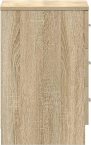 vidaXL Κομοδίνο Χρώμα Sonoma Δρυς 38 x 35 x 56 εκ. από Επεξ. Ξύλο