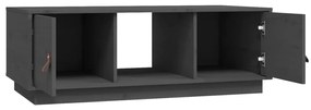 vidaXL Τραπεζάκι Σαλονιού Γκρι 100x50x35 εκ. από Μασίφ Ξύλο Πεύκου