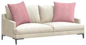 vidaXL Μαξιλάρι Καναπέ 2 pcs Ροζ 60 x 60 cm Υφασμάτινο Κορντουρά