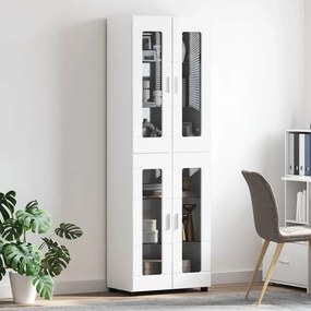 vidaXL Highboard FLORIN Υψηλής γυαλάδας λευκό 60 x 35 x 182 εκ.