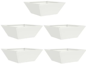 vidaXL Σετ Πλαστικών Γλαστρών Λευκό Πλαστικό 40 x 40 x 15 εκ.