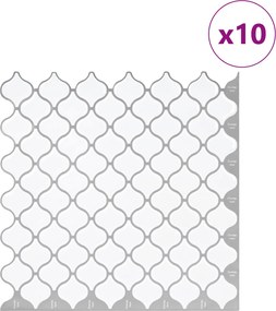 vidaXL Tile Λαμπτήρα 10 pcs Λευκό 27 x 27 εκ. Πολυουρεθάνη και PET