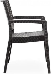 Πολυθρόνα βαρέους τύπου ZEUS απο PP σε χρώμα μαύρο 58x57x89