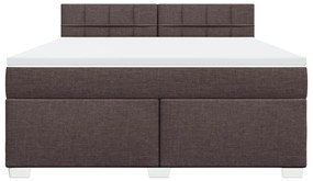 ΚΡΕΒΑΤΙ BOXSPRING ΜΕ ΣΤΡΩΜΑ ΣΚΟΥΡΟ ΚΑΦΕ 180X200 ΕΚ ΥΦΑΣΜΑΤΙΝΟ 3288270