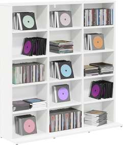 vidaXL Ντουλάπα CD Λευκό 96 x 23,5 x 97,5 εκ. Επεξεργασμένο Ξύλο