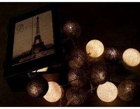 Beelights Γιρλάντα Ωφέλιμων 4.2m Με 35 Βαμβακερές Χειροποίητες Μπαλίτσες Shades-Of-Gray