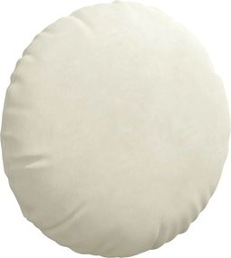 vidaXL Μαξιλάρια καθισμάτων 2 pcs Κρεμ Ø 40 x 13 εκ. Βελούδο