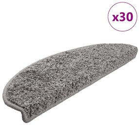 vidaXL Πατάκια για σκάλες 30 τεμάχια Γκρι 65x21x4 cm