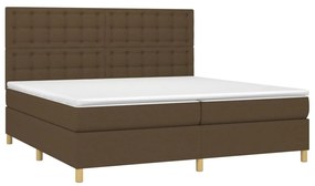 ΚΡΕΒΑΤΙ BOXSPRING ΜΕ ΣΤΡΩΜΑ ΣΚΟΥΡΟ ΚΑΦΕ 200X200 ΕΚ. ΥΦΑΣΜΑΤΙΝΟ 3142684