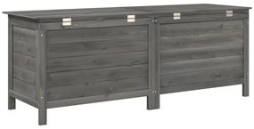 vidaXL Μπαούλο Αποθ. Κήπου Ανθρακί 150x50x56,5 εκ Μασίφ Ξύλο Ελάτης