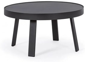Τραπέζι Μέσης Spyro Στρογγυλό Ανθρακί 71x71x38 εκ. - Μαύρο