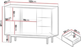 Μπουφές Alsy Reg II-Mpez Anoixto