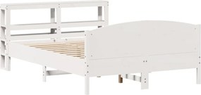 vidaXL Σκελετός Κρεβ. Χωρίς Στρώμα Λευκό 120x200 εκ Μασίφ Πεύκο