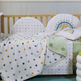 Κουβέρτα Βελουτέ Αγκαλιάς (75x100) Nef-Nef Homeware Baby Dots Green