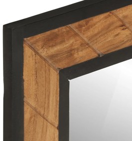 vidaXL Έπιπλα Μπάνιου Σετ 2 Τεμαχίων από Σίδηρο και Μασίφ Ξύλο Ακακίας