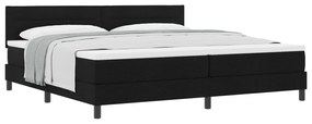 vidaXL Κρεβάτι Box Spring με Στρώμα Μαύρο 200x200 εκ Υφασμάτινο