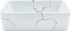 vidaXL Νιπτήρας Ορθογώνιος Λευκό 46x35,5x13 εκ. Κεραμικός