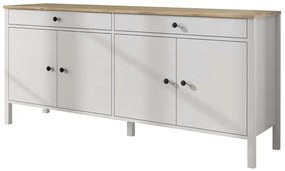 Μπουφές Frn 787CDL1719 180x44x82cm White-Oak Μοριοσανίδα, Μελαμίνη