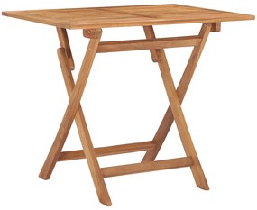 vidaXL Σετ Τραπεζαρίας Εξ. Χώρου Πτυσσόμενο 5 τεμ. από Μασίφ Ξύλο Teak