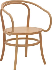Πολυθρόνα Verfie pakoworld φυσικό ξύλο οξιάς 55x50x83εκ