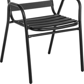 Τραπεζαρία Vergo-Sussie pakoworld μαύρο μέταλλο Φ60x70εκ