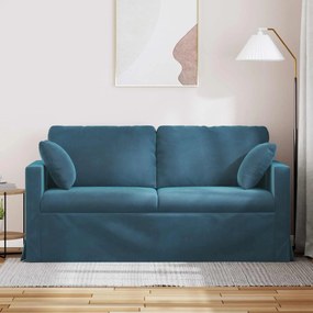 vidaXL Καναπές Μπλε 158 x 78 x 80 εκ Βελούδο