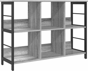 vidaXL Ράφι Βιβλίων Γκρίζο Σονομα 102 x 32 x 72,5 εκ.